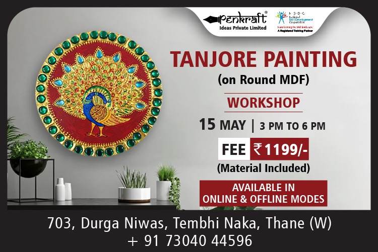 Penkraft Tanjore Painting on Round MDF Online/Offline Workshop